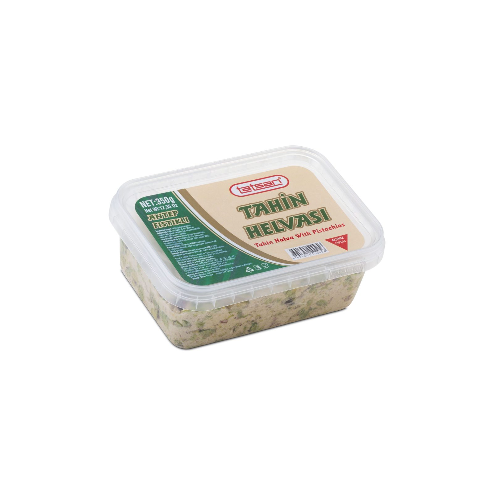 Tatsan Antep Fıstıklı Tahin Helvası 350g Plastik Kutu - Görsel 2