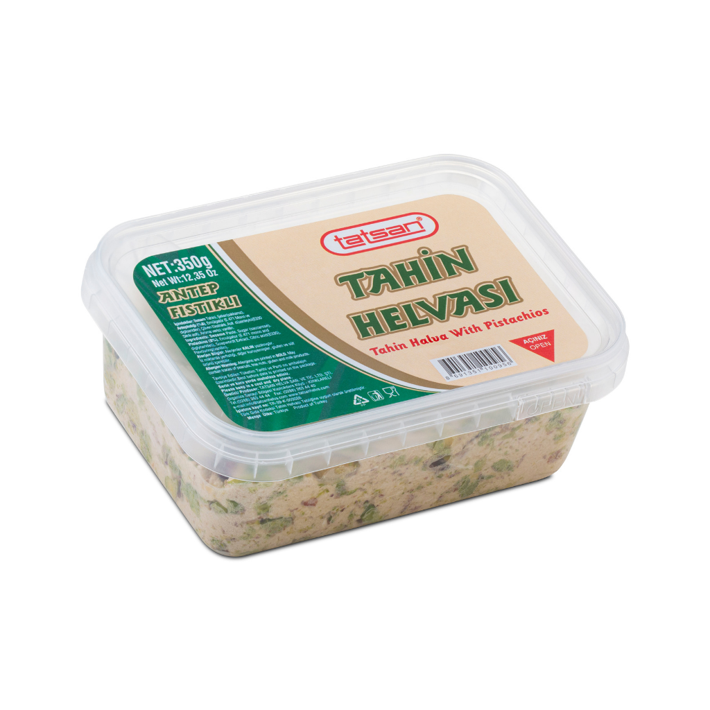 Tatsan Antep Fıstıklı Tahin Helvası 350g Plastik Kutu